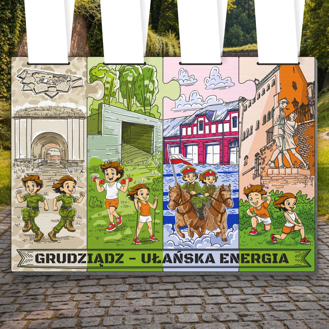 Grafika przedstawia pamiątkowe medale.