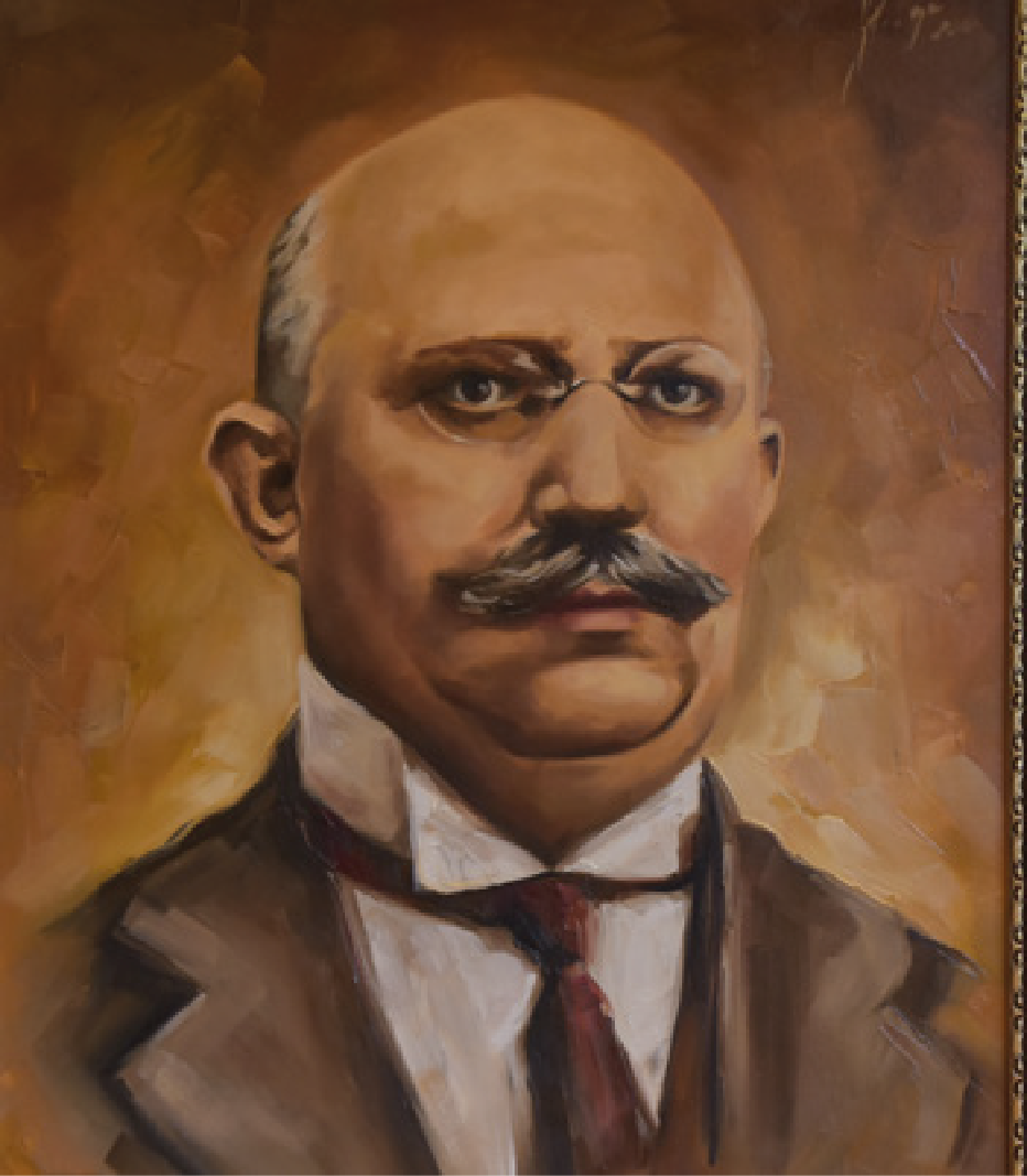 Grafika przedstawia portret Honorowego Obywatela Grudziądza..