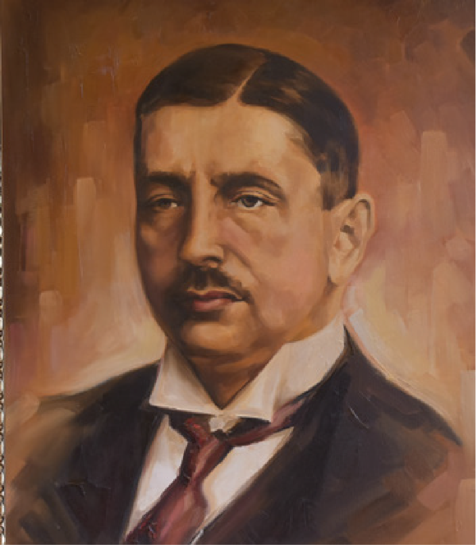 Grafika przedstawia portret Honorowego Obywatela Grudziądza..