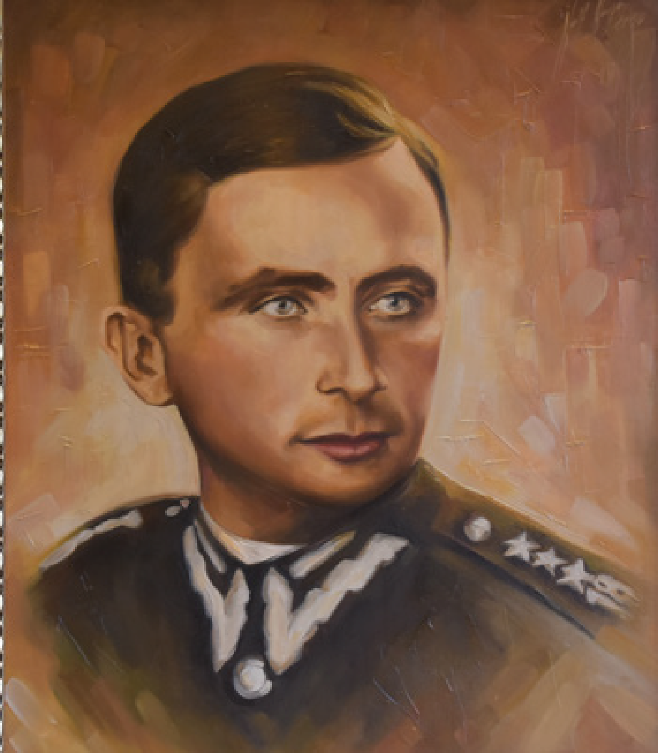 Grafika przedstawia portret Honorowego Obywatela Grudziądza.