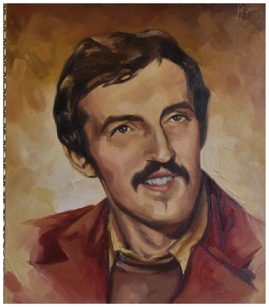 Grafika przedstawia portret Honorowego Obywatela Grudziądza.