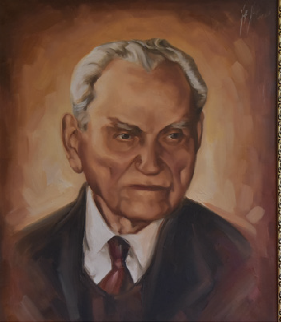 Grafika przedstawia portret Honorowego Obywatela Grudziądza.