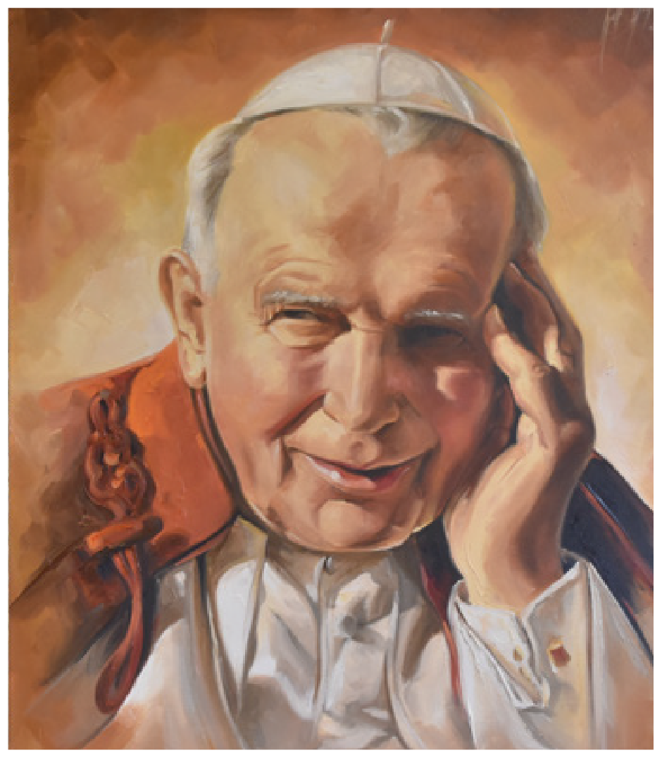 Grafika przedstawia portret Honorowego Obywatela Grudziądza.