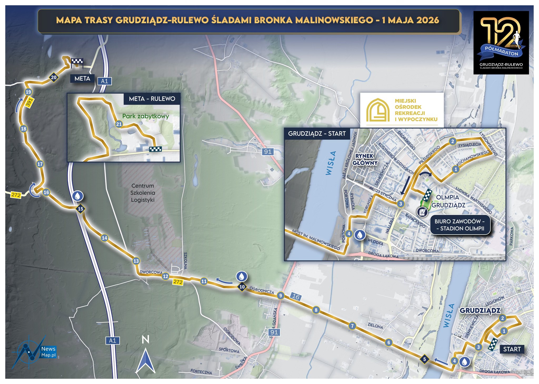 Grafika przedstawia mapkę z informacjami.