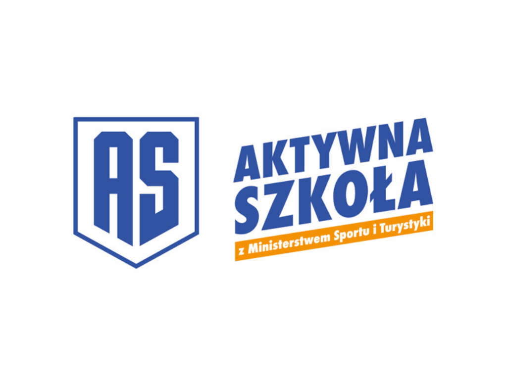 Grafika przedstawia logotyp Aktywna Szkoła z Ministerstwem Sportu i Turystyki. 