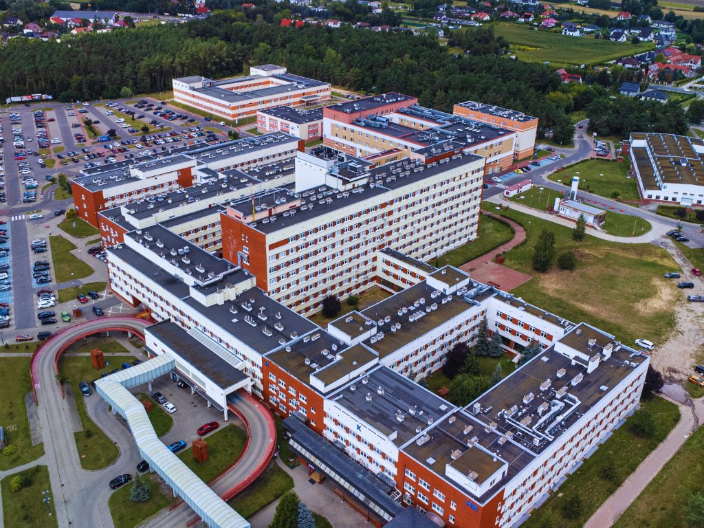 Fotografia przedstawia budynek Regionalnego Szpitala Specjalistycznego w Grudziądzu.