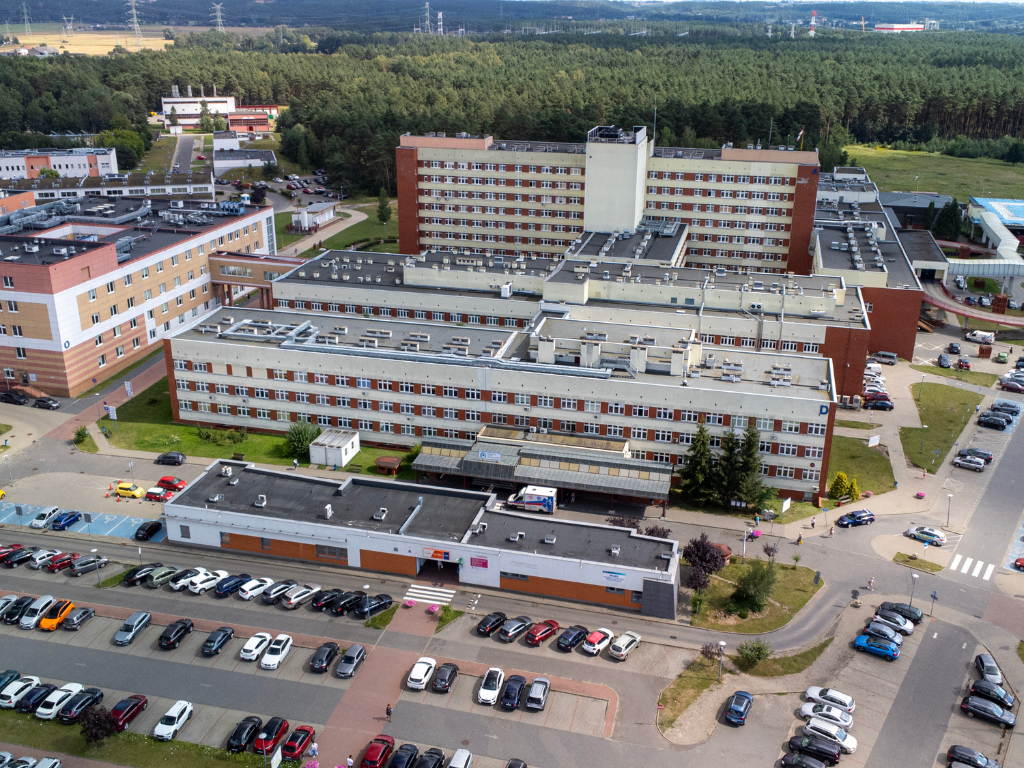 Fotografia przedstawia budynek Regionalnego Szpitala Specjalistycznego w Grudziądzu..