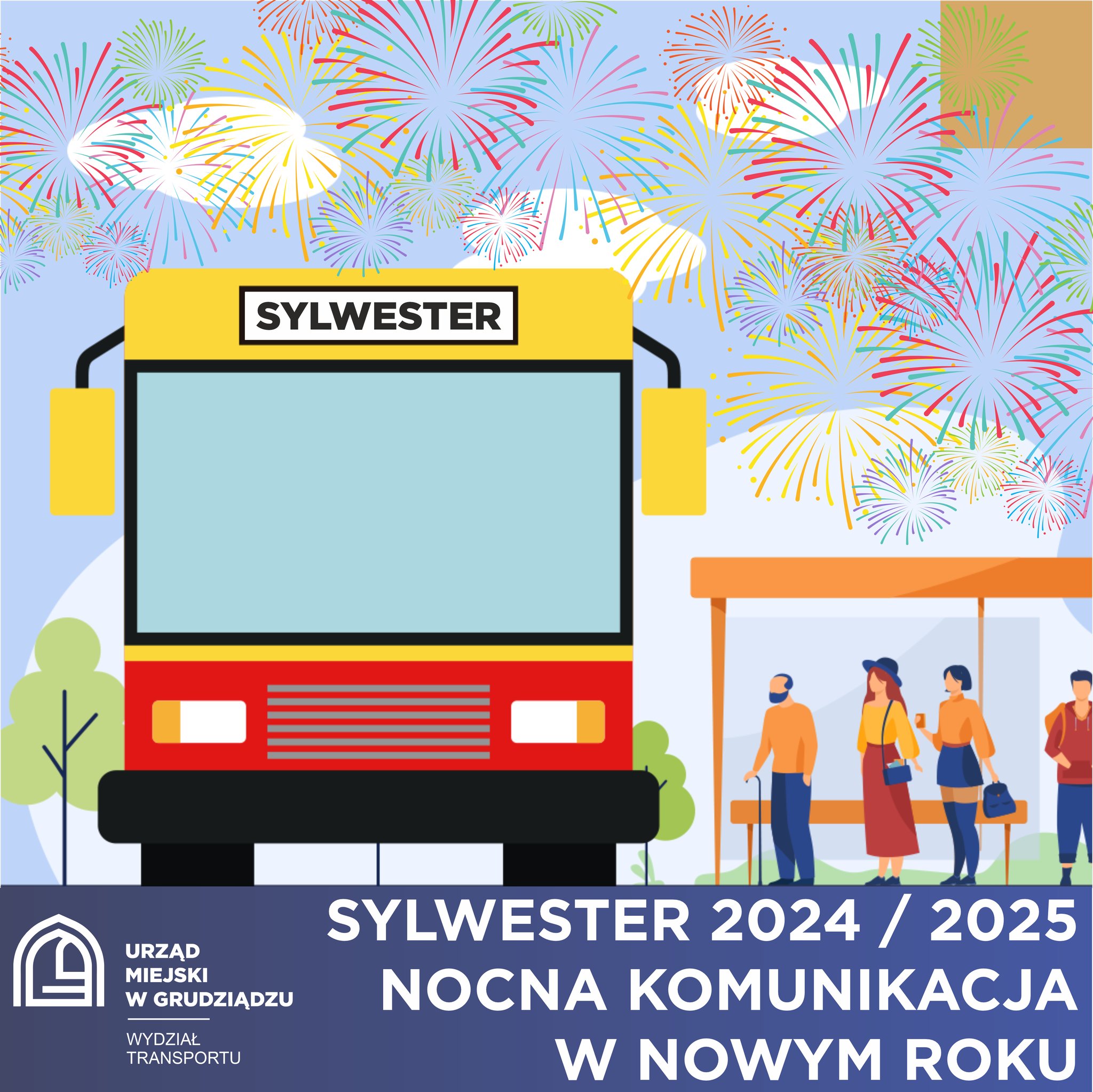 Grafika przedstawia rysunek autobusu miejskiego. 