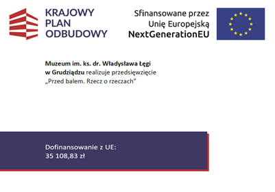 Grafika przedstawia logotypy Krajowego Planu Odbudowy oraz  Sfinansowano przez Unię Europejską NextGenerationEU