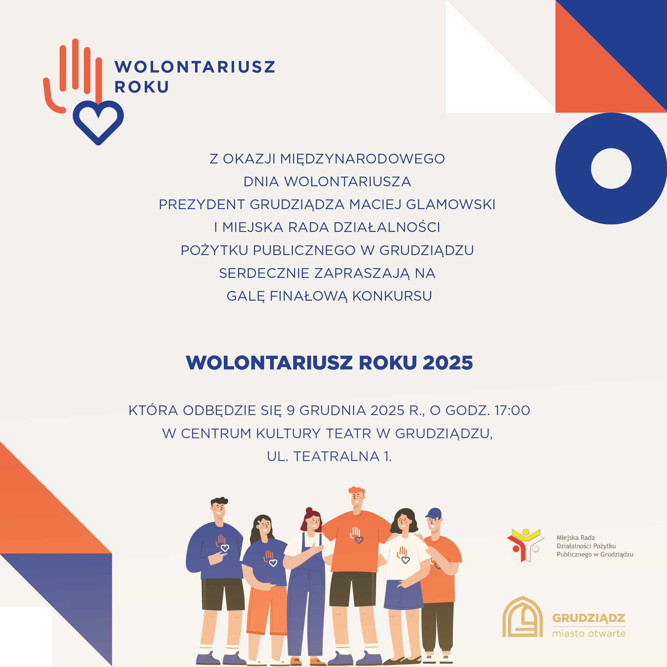 Grafika przedstawia zaproszenie na wydarzenie.